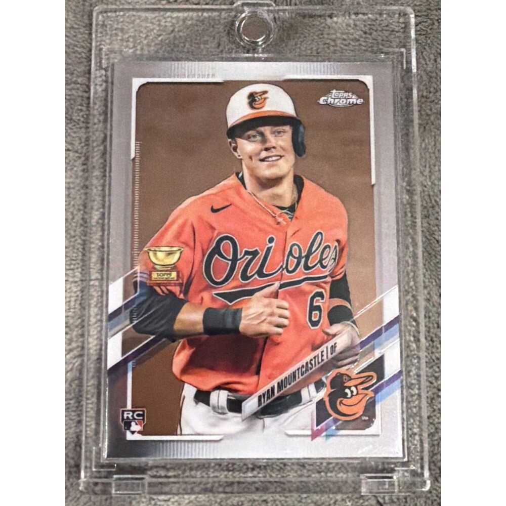 2021 Topps Chrome - Ryan Mountcastle #63 Smiling, Orange Jersey (RC)